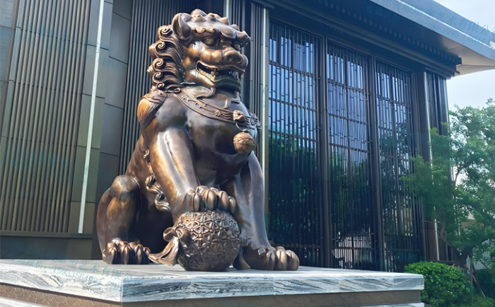 定制銅天安門獅子雕塑，致敬中華文化