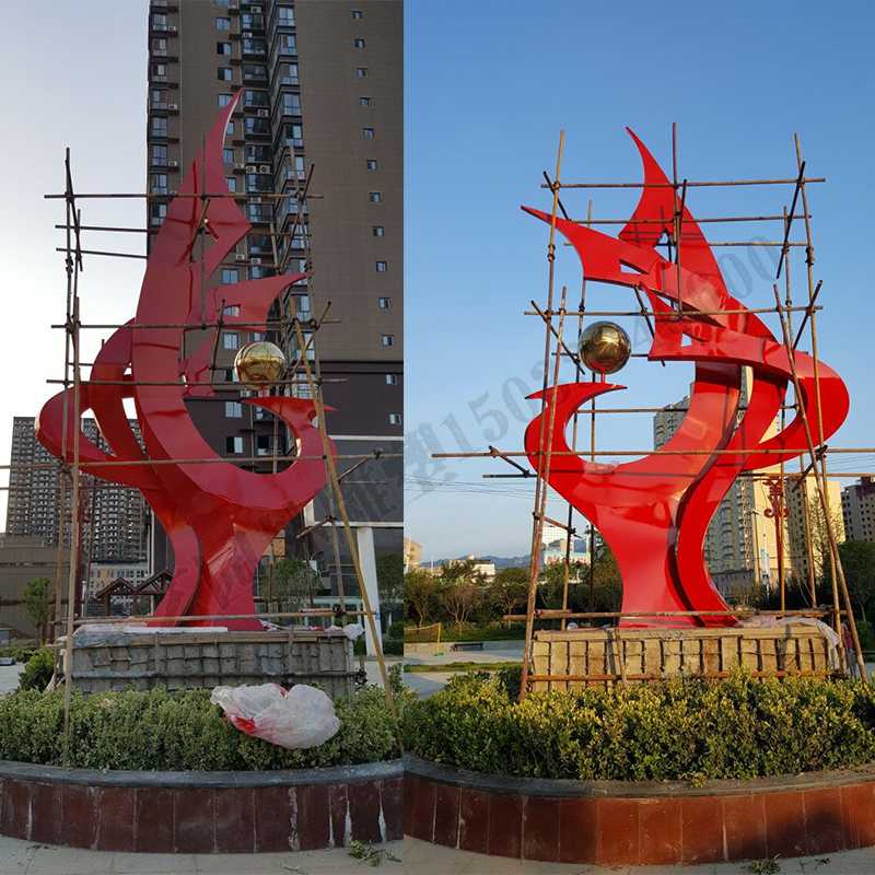 大型不銹鋼雕塑，不銹鋼鳳凰雕塑，小區(qū)不銹鋼景觀雕塑