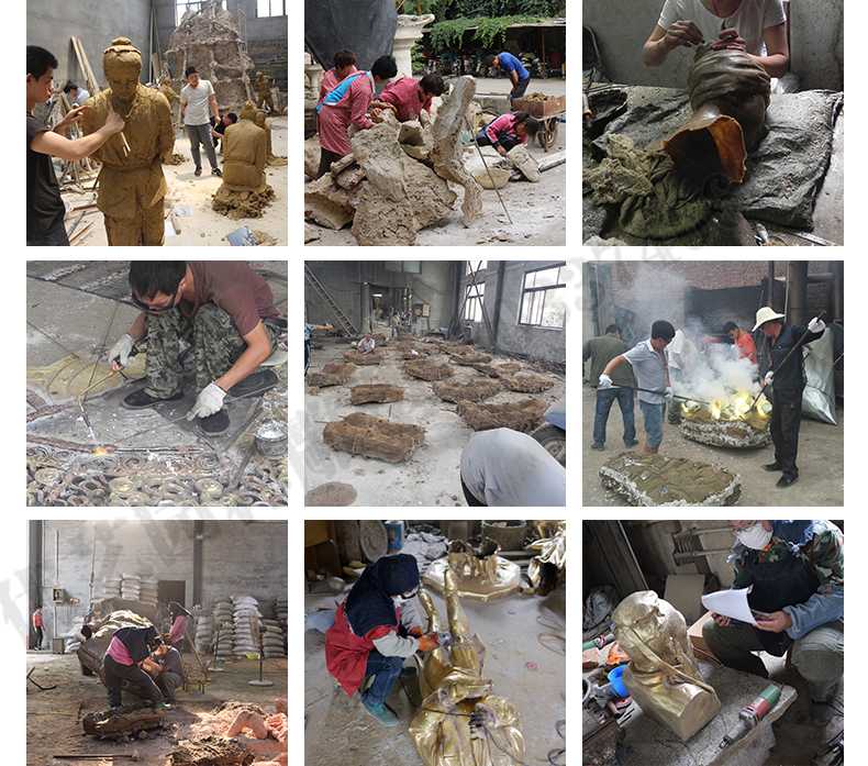 銅雕塑廠家，銅雕塑鑄造流程，銅雕塑定制
