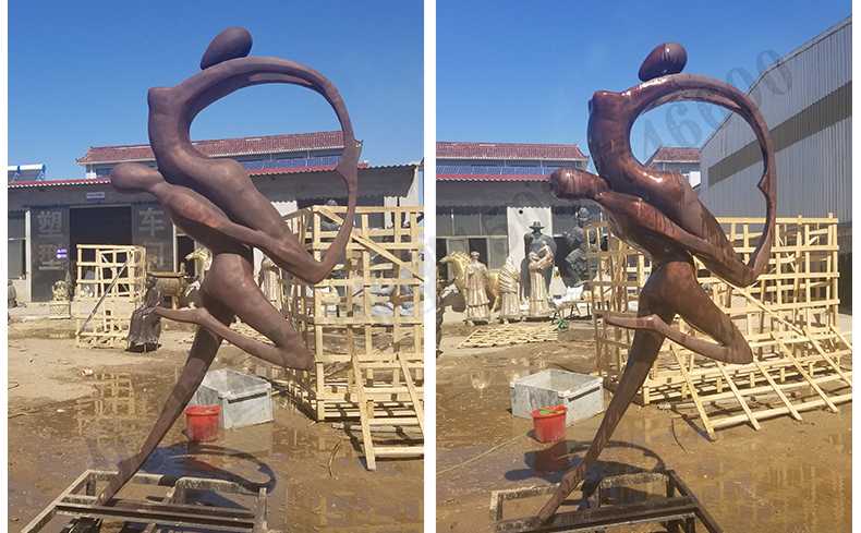 跳舞人物銅雕塑，銅舞蹈雕塑，銅抽象人物