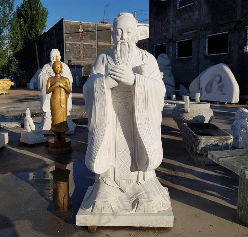 石雕孔子像，大理石孔子像，校園孔子雕像