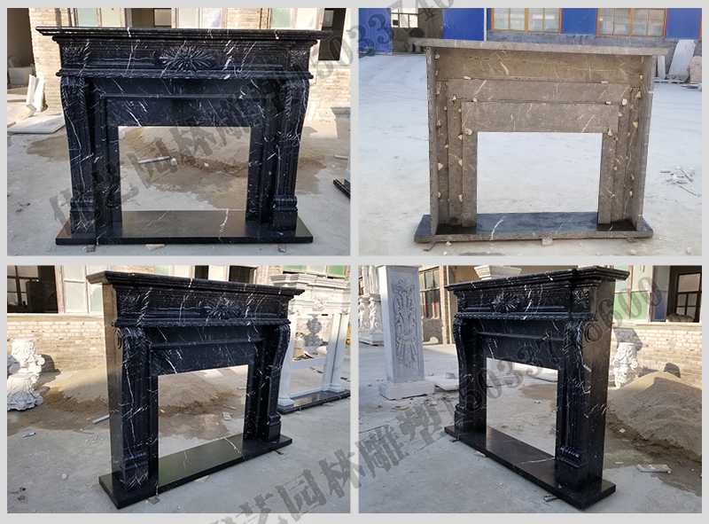 石雕壁爐架廠家，石雕壁爐架工廠，定制石雕壁爐架