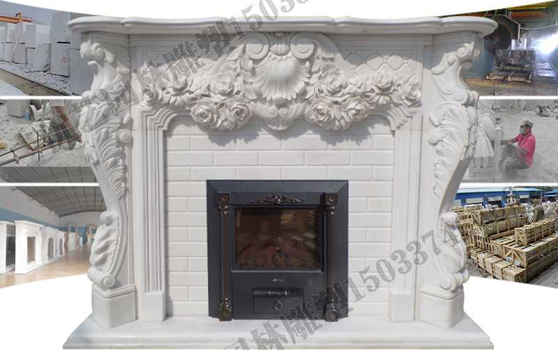 石雕壁爐架制作，石雕壁爐架制作流程，石雕壁爐架工廠