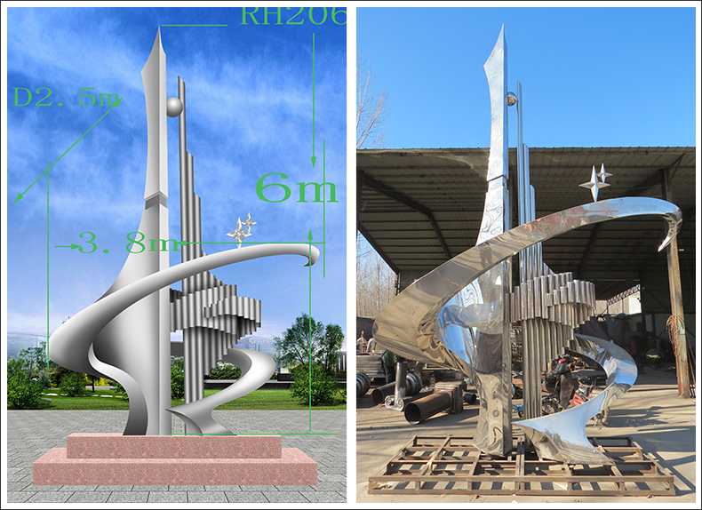 大型不銹鋼雕塑，不銹鋼雕塑廠家，室外大型景觀雕塑