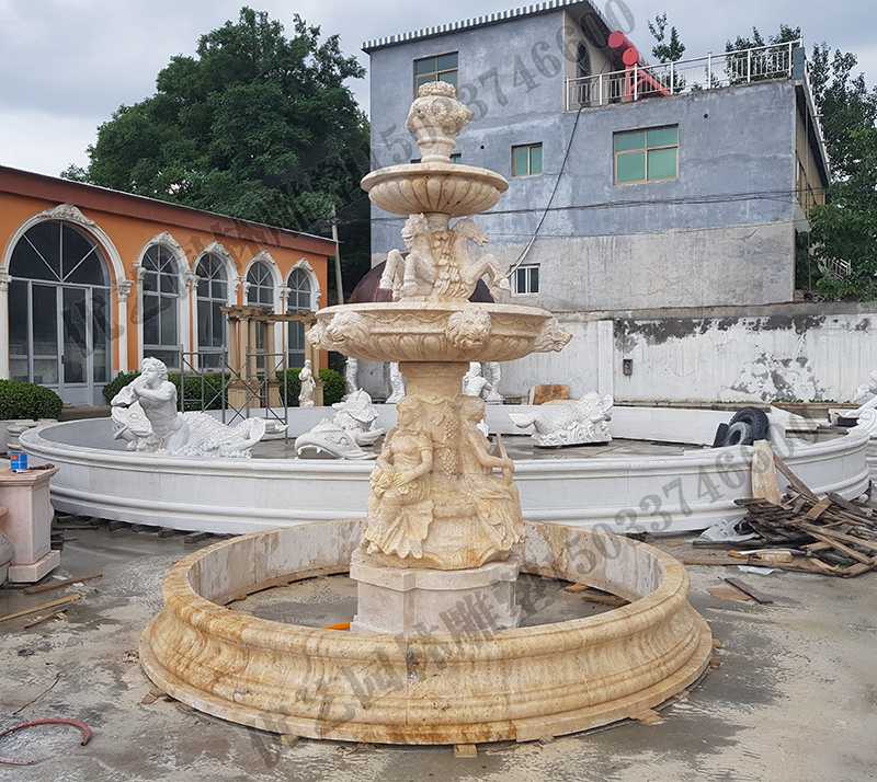 石雕噴泉，景觀人物噴泉，歐式噴泉