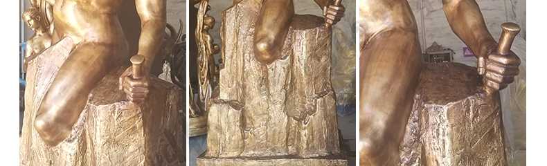 自我雕刻銅雕塑，銅自我雕刻，雕刻自我人物銅雕塑