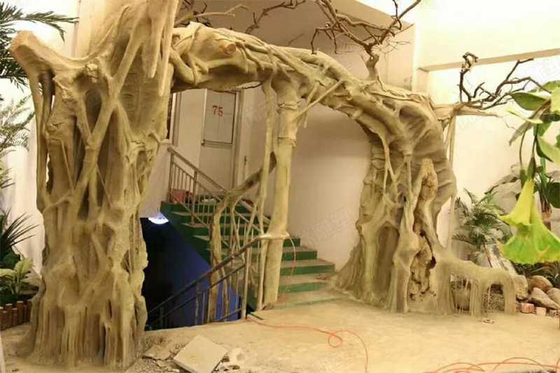 水泥仿真樹木雕塑，仿真水泥雕塑