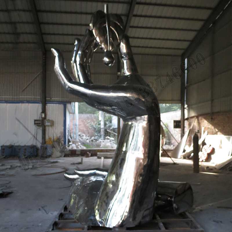 保護水資源雕塑，珍惜水資源雕塑，不銹鋼水滴雕塑