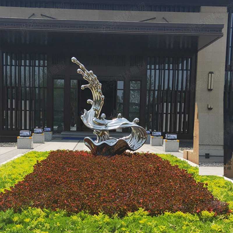 不銹鋼水滴雕塑，不銹鋼雕塑廠家