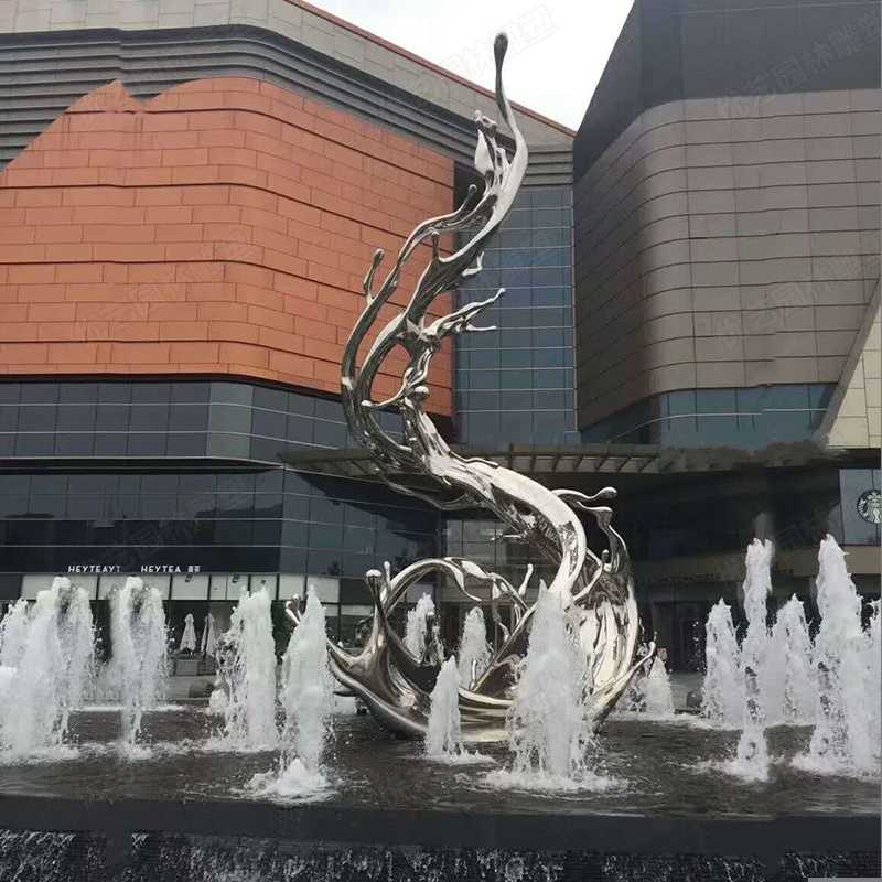 不銹鋼浪花雕塑，不銹鋼雕塑廠家