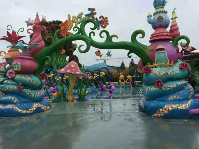 水泥雕塑，水泥卡通門頭