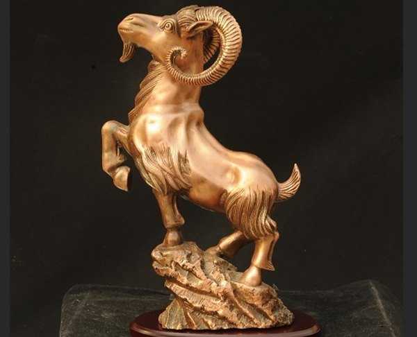 銅山羊雕塑，家居景觀雕塑