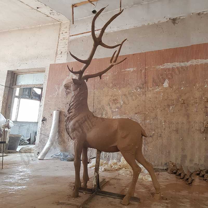 銅鹿模型，銅麋鹿雕塑，麋鹿模型，銅麋鹿泥模3.jpg