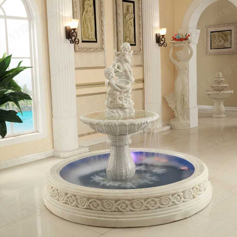 石雕噴泉，歐式人物噴泉